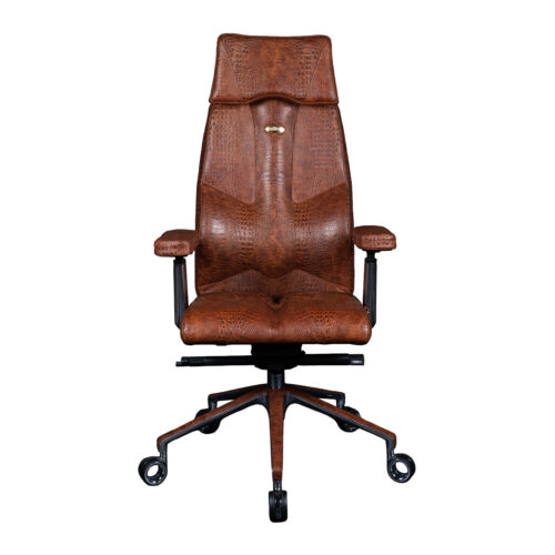 Ergonomiczny fotel Croco Rex Caiman Brown - Caiman Brown