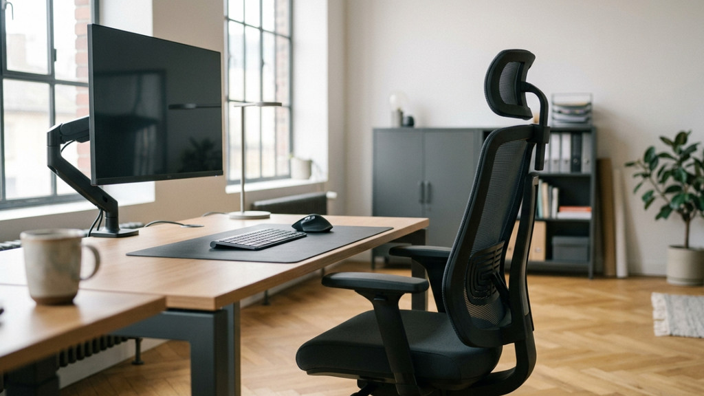 Jak urządzić ergonomiczne stanowisko pracy biurowej, jak na zdjęciu?