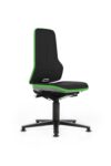 Krzesło Neon ze stopkami, pas Flex w kolorze zielonym, wysokość siedziska 450–620 mm, bez tapicerki – 9570-9999-3280