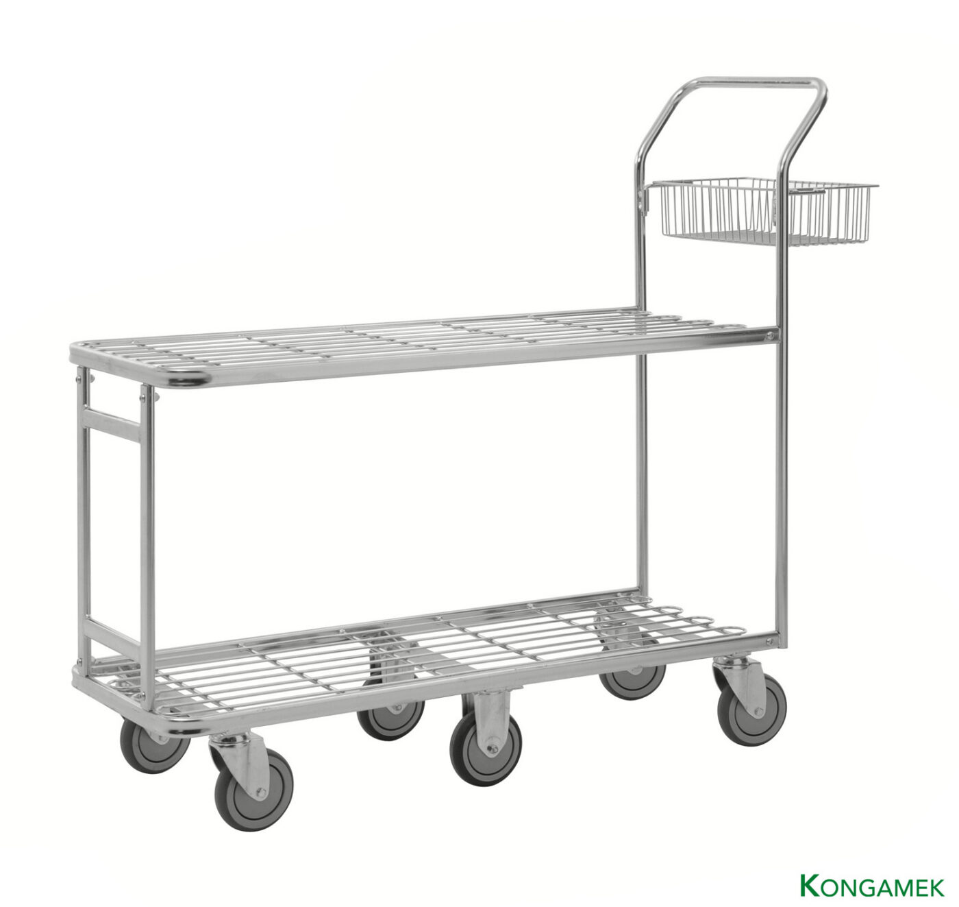 Duży wózek sklepowy KM203110 – 1320 x 430 x 1120 mm